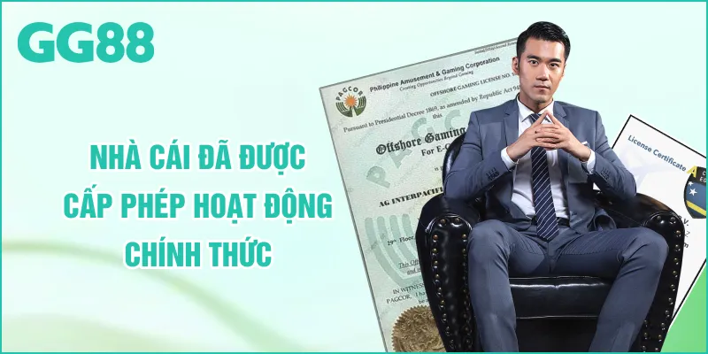 Nhà cái đã được cấp phép hoạt động chính thức
